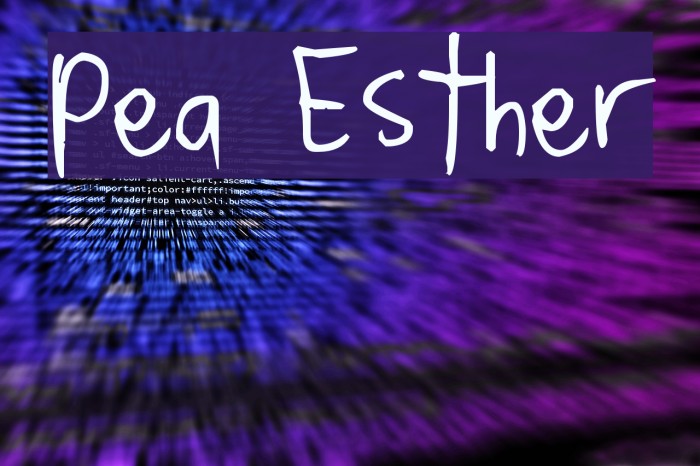 Pea Esther Font examples