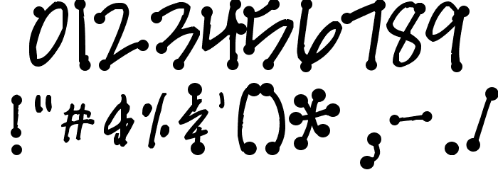 Pea Faith Dots Font OTHER CHARS