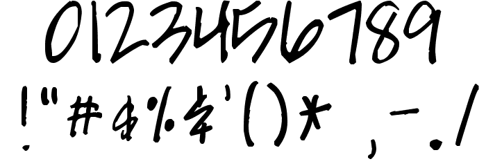 Pea Faith Font OTHER CHARS
