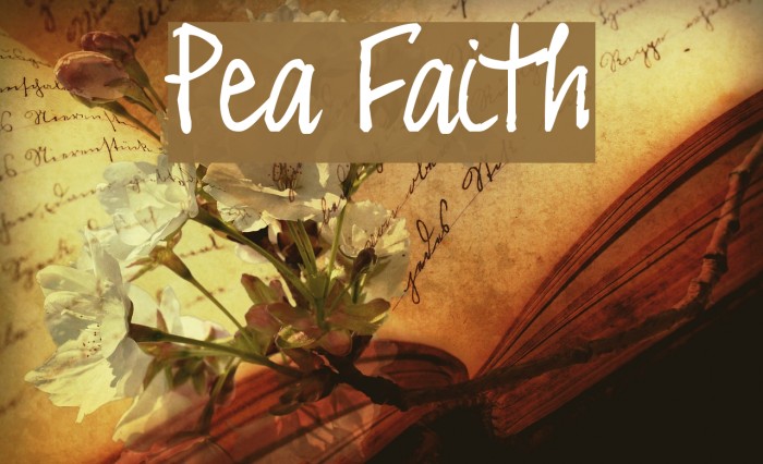 Pea Faith Font examples