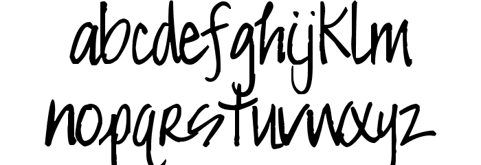 Pea Faith Font LOWERCASE