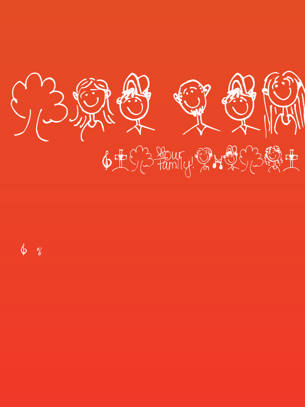 Pea Family Joy Doodles Poster