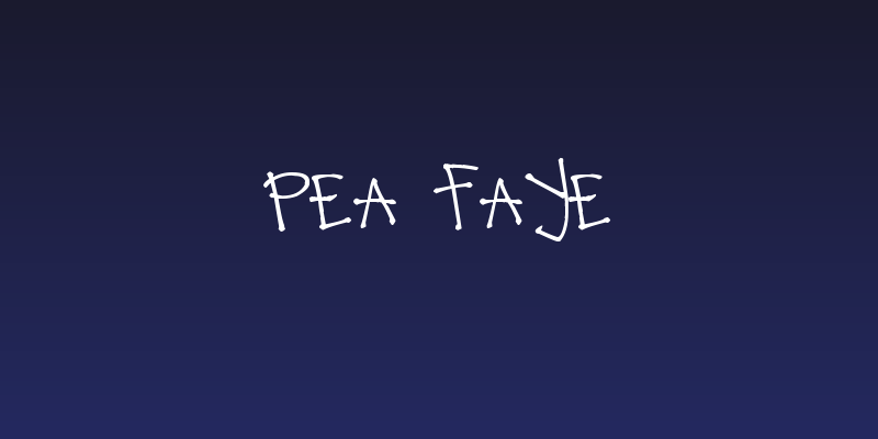 Pea Faye Social Header