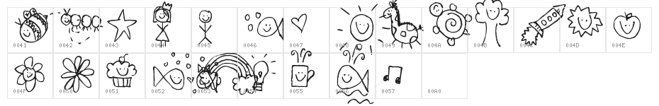 Pea Fruit Salad Doodles Character Map