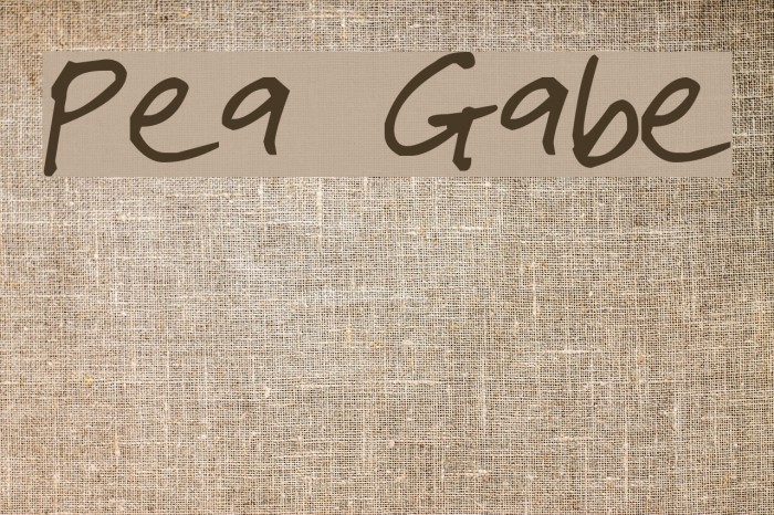 Pea Gabe Font examples