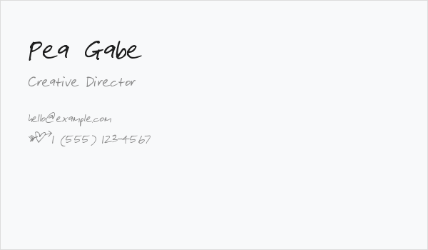 Pea Gabe Business Card