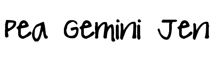 Pea Gemini Jen  Скачать бесплатные шрифты