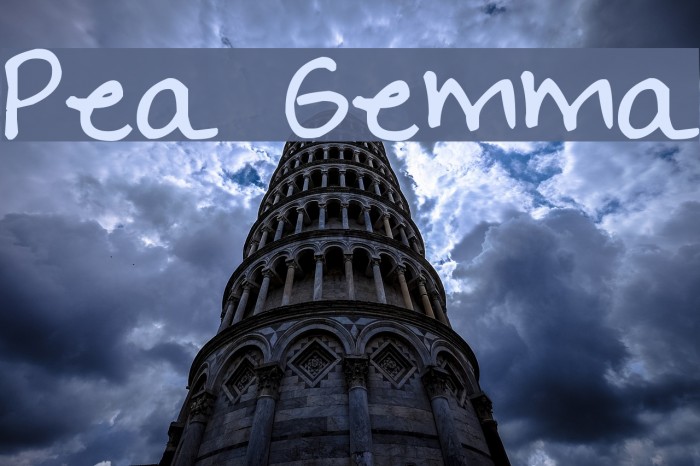 Pea Gemma Font examples