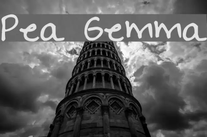 Pea Gemma Font examples