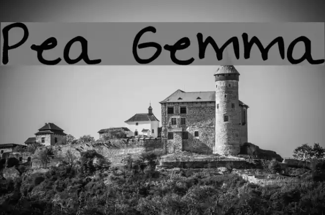 Pea Gemma Font examples