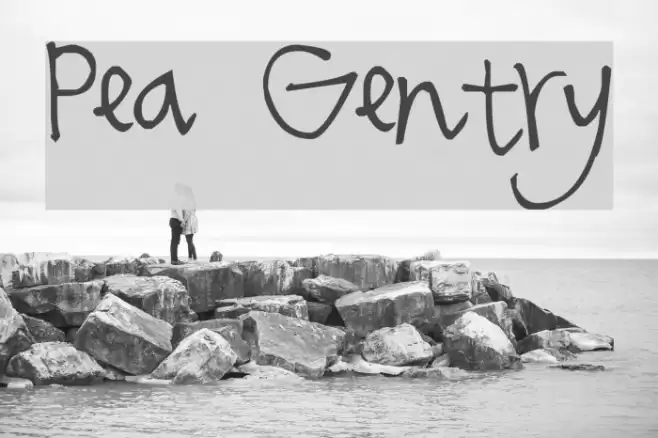 Pea Gentry Font examples