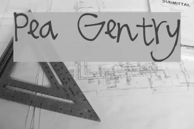 Pea Gentry Font examples