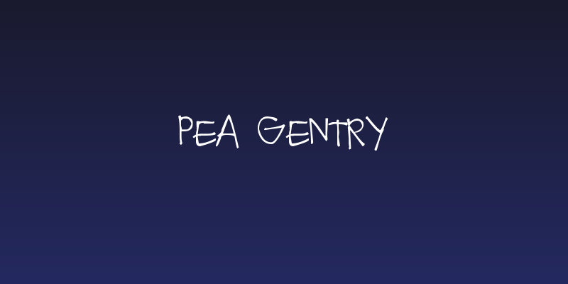 Pea Gentry Social Header