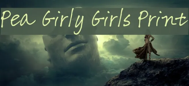 Pea Girly Girls Print Example 2