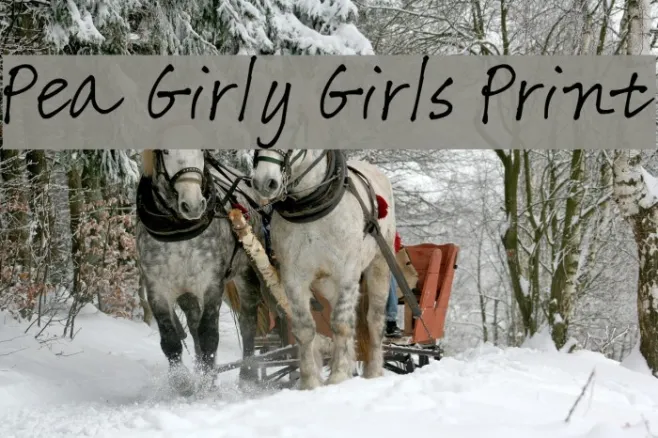 Pea Girly Girls Print Example 3