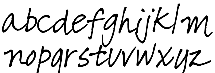 Pea Girly Girls Print Font LOWERCASE