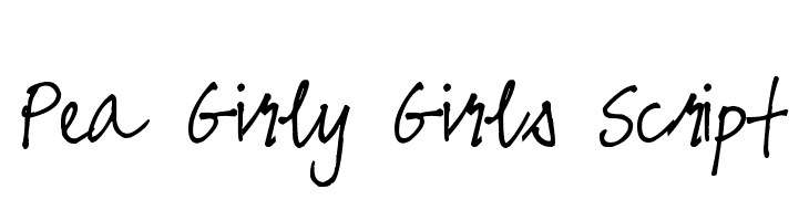 Pea Girly Girls Script Font