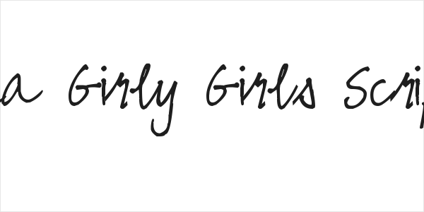 Pea Girly Girls Script Logo