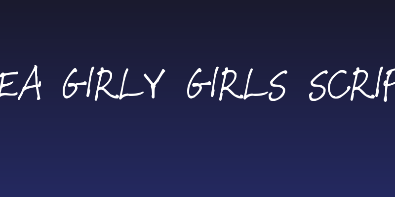 Pea Girly Girls Script Social Header