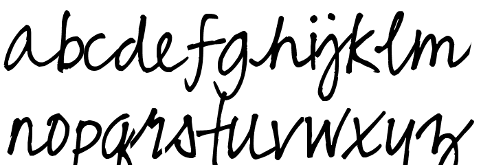 Pea Girly Girls Script Font LOWERCASE