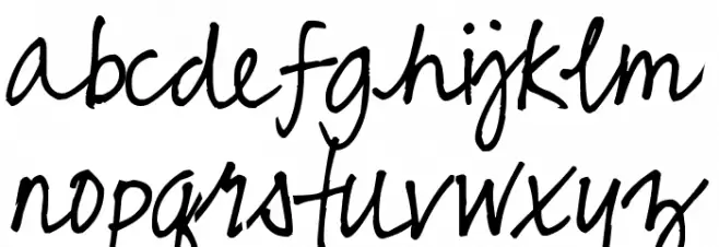 Pea Girly Girls Script 字体 小写