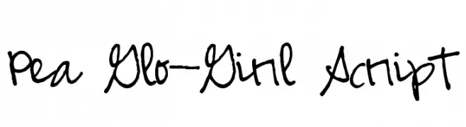 Pea Glo-Girl Script  baixar fontes gratis