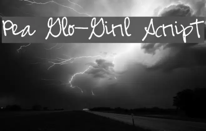 Pea Glo-Girl Script Font examples