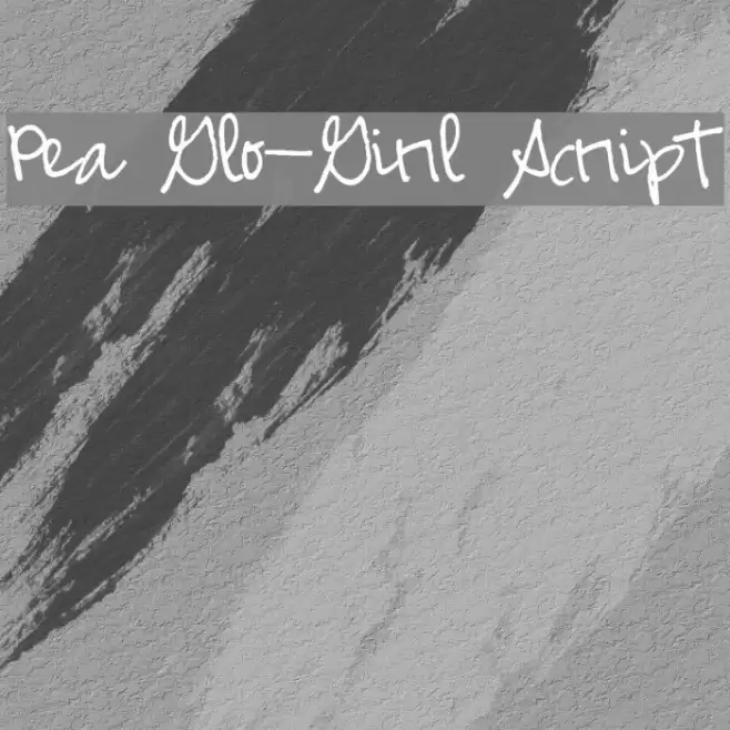 Pea Glo-Girl Script Font examples