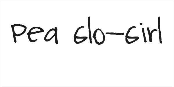 Pea Glo-Girl Logo