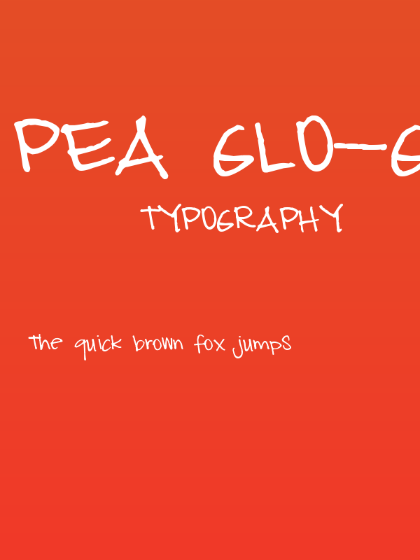 Pea Glo-Girl Poster