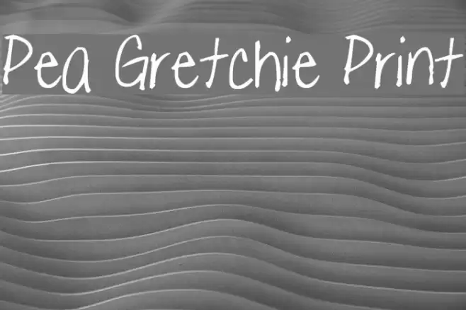 Pea Gretchie Print Font examples