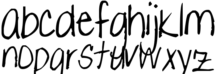 Pea Gretchie Print Font Litere mici