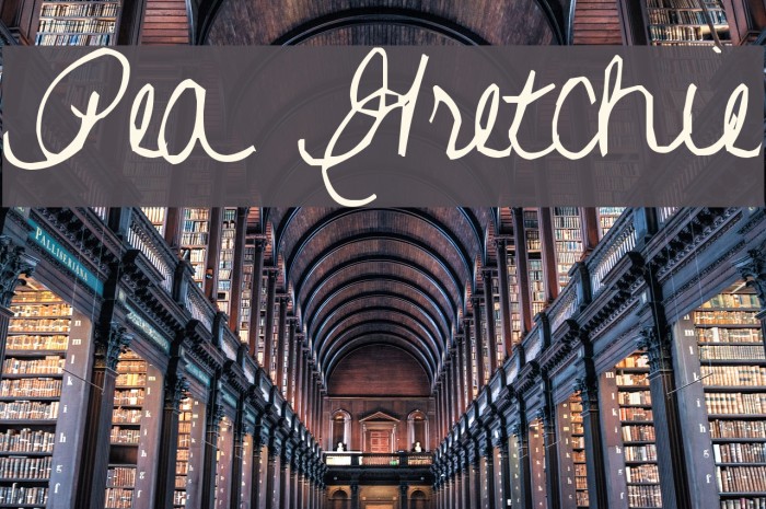 Pea Gretchie Font examples