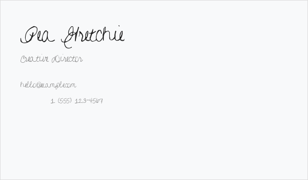 Pea Gretchie Business Card