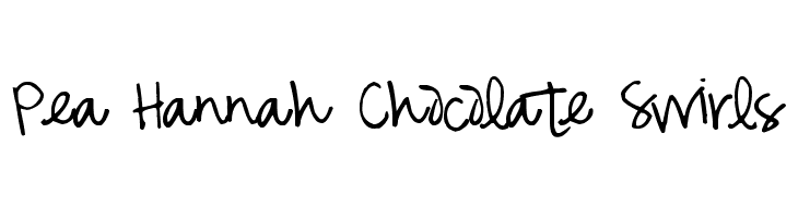 Pea Hannah Chocolate Swirls Font
