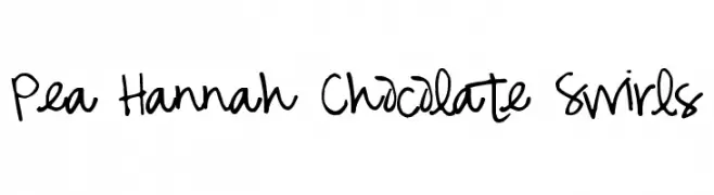 Pea Hannah Chocolate Swirls  Frei Schriftart Herunterladen