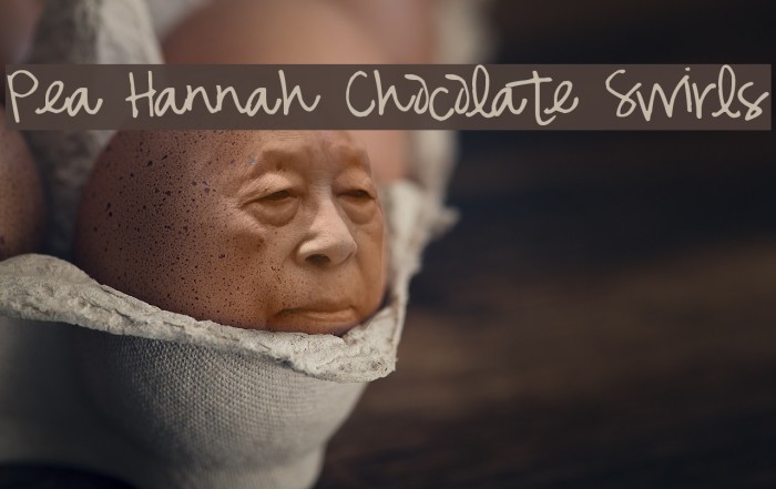 Pea Hannah Chocolate Swirls Font examples