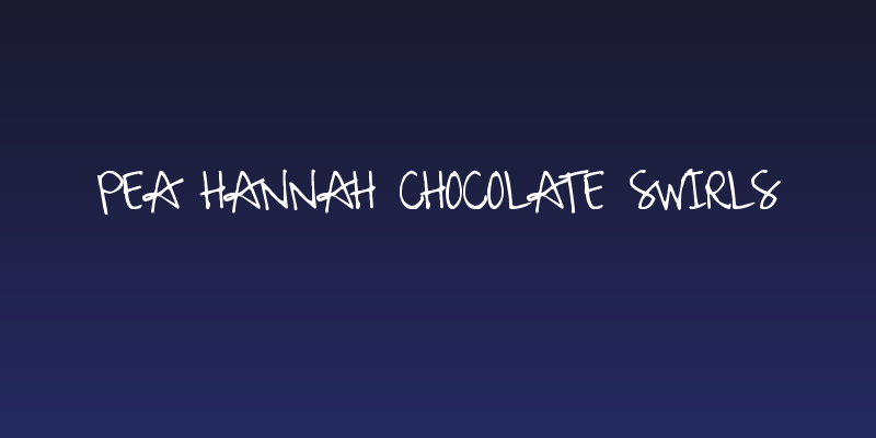 Pea Hannah Chocolate Swirls Social Header