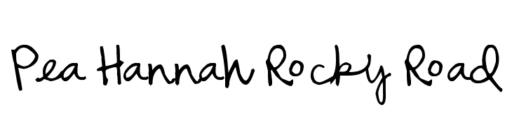 Pea Hannah Rocky Road Font