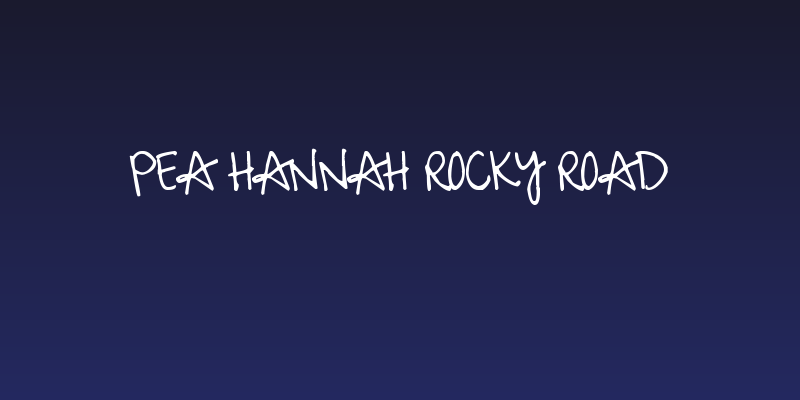 Pea Hannah Rocky Road Social Header
