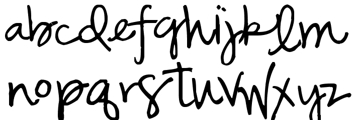 Pea Hannah Rocky Road Font LOWERCASE