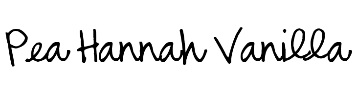 Pea Hannah Vanilla Font