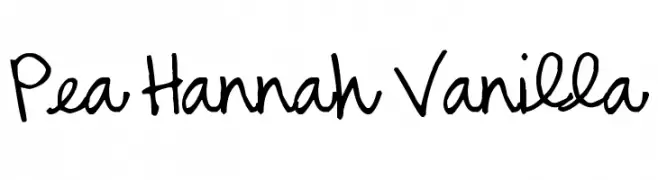 Pea Hannah Vanilla  Frei Schriftart Herunterladen