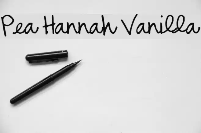 Pea Hannah Vanilla Font examples