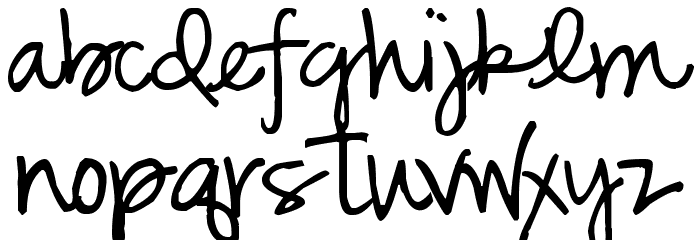 Pea Hannah Vanilla Font LOWERCASE