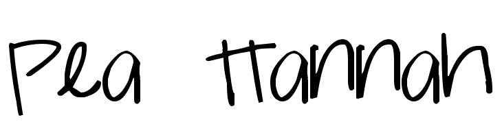 Pea Hannah  font caratteri gratis