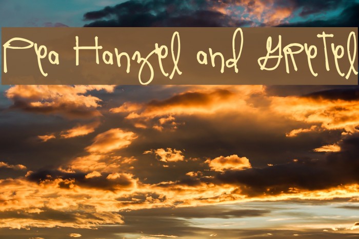 Pea Hanzel and Gretel Example 1