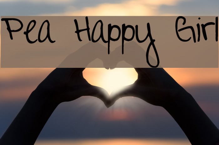 Pea Happy Girl Font examples