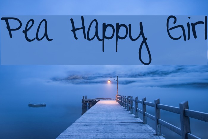 Pea Happy Girl Font examples