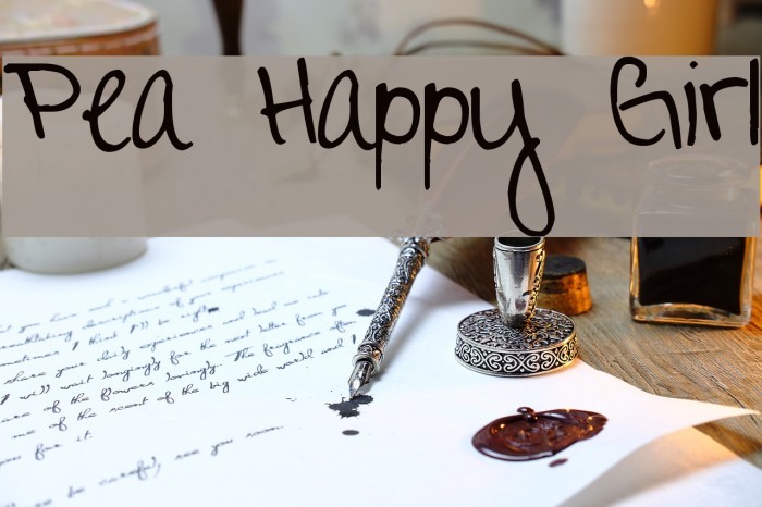 Pea Happy Girl Font examples